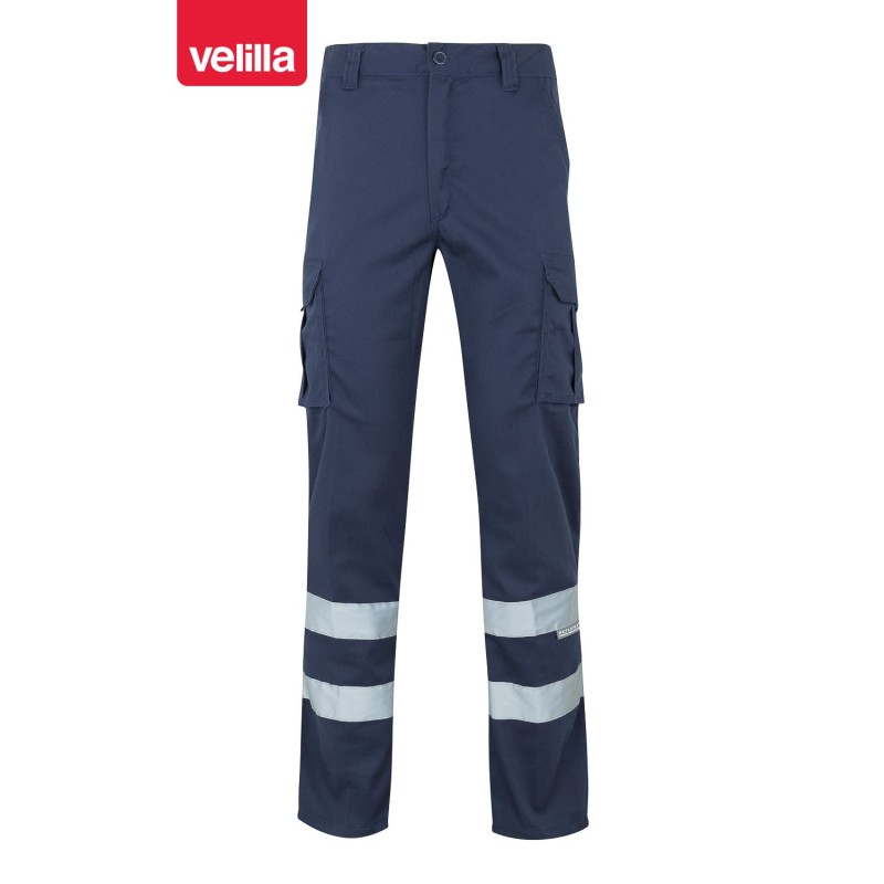Velilla-Pantalon stretch multipoches avec bandes