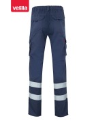 Velilla-Pantalon stretch multipoches avec bandes