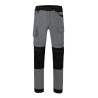 VELILLA-Pantalon stretch bicolore avec poches flottantes, toile canvas
