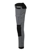VELILLA-Pantalon stretch bicolore avec poches flottantes, toile canvas