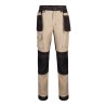 VELILLA-Pantalon stretch bicolore avec poches flottantes, toile canvas
