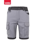 VELILLA-Short avec poches flottantes, tissu canvas stretch bicolore